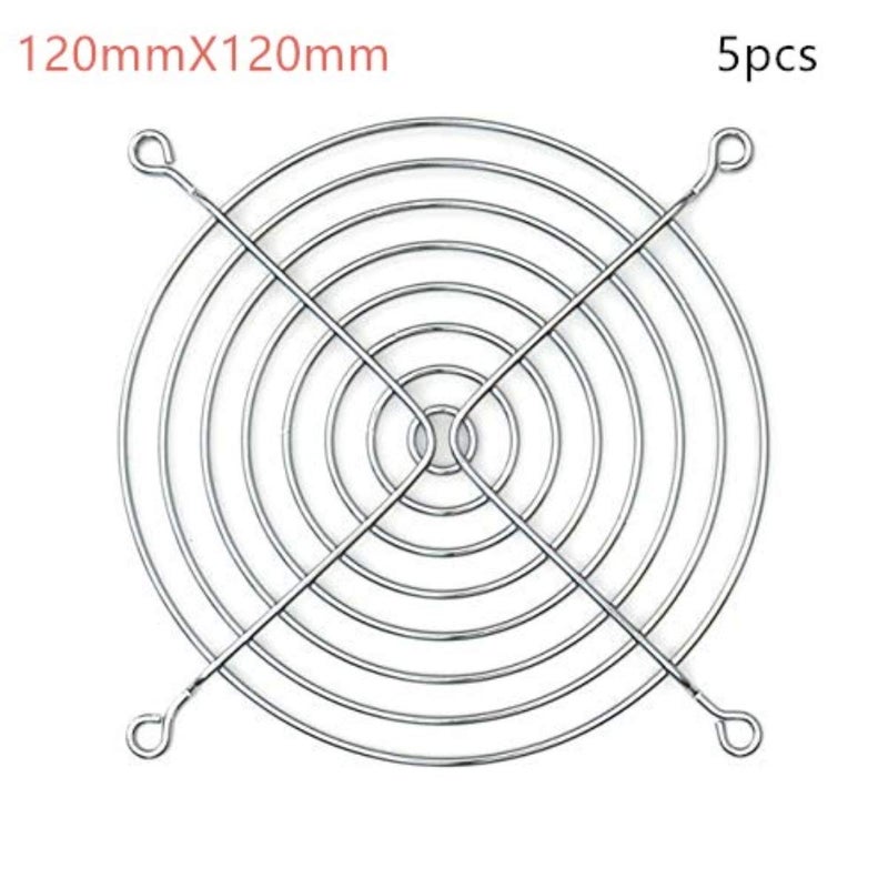 bnafes Metal Fan Guard Protective Grill Case 120mm 4.7" 5 Pcs for PC Ventilator - Image 2